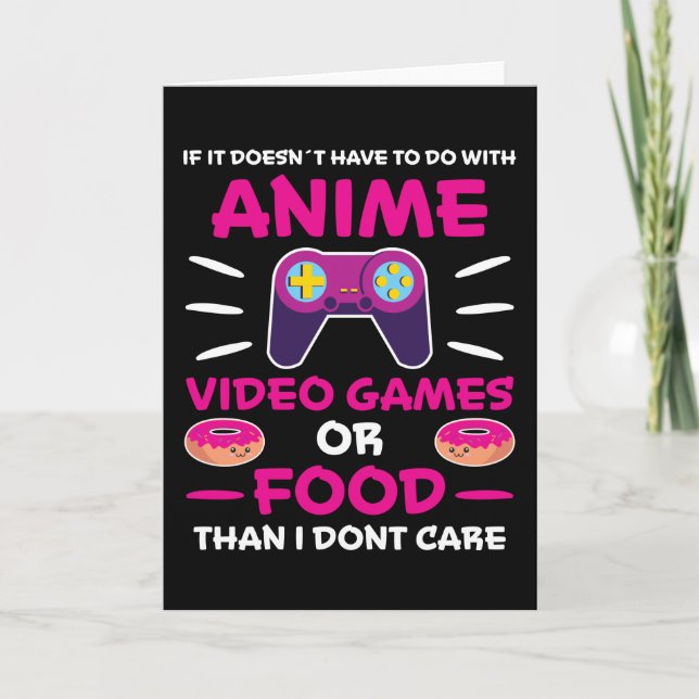 Anime-videospel-mat-manga-Japan-roligt-kawaii-pres Kort (Framsida)