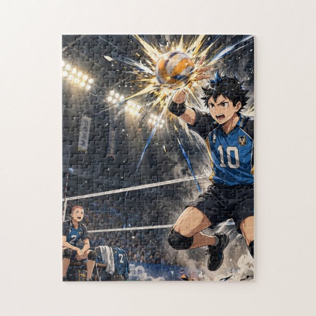 Anime Volleyboll Smash Pussel (Vertikal)