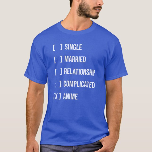 Anime vs Relationship - Funny Otaku T Shirt (Framsida)