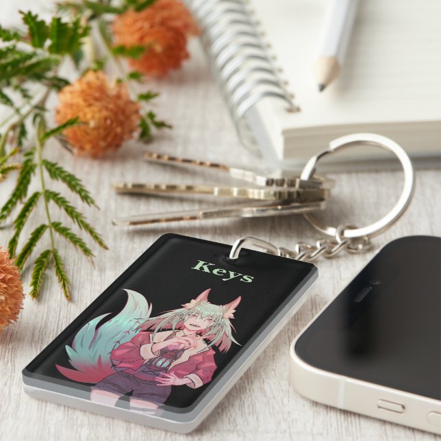 Anime, VTuber, keys Nyckelring (Högra Framsidan)