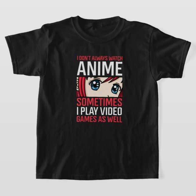 Anime Waifu Girl Öga Video Games Gaming Quo T Shirt (Laydown)