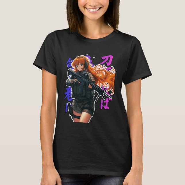 Anime Waifu Graphic T Shirt (Framsida)