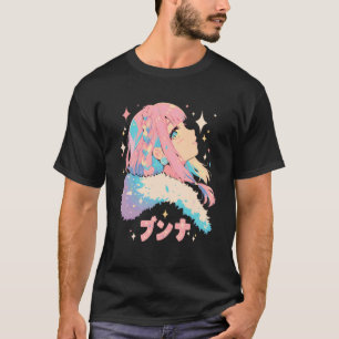 Anime Waifu Söt Anime Manga Katt Tjej Söt Retro T Shirt