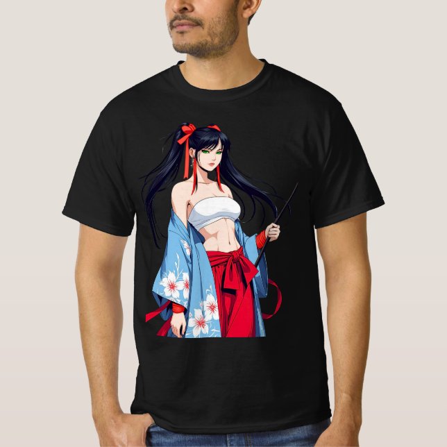 Anime Warrior Spirit Kimono Tee (Framsida)