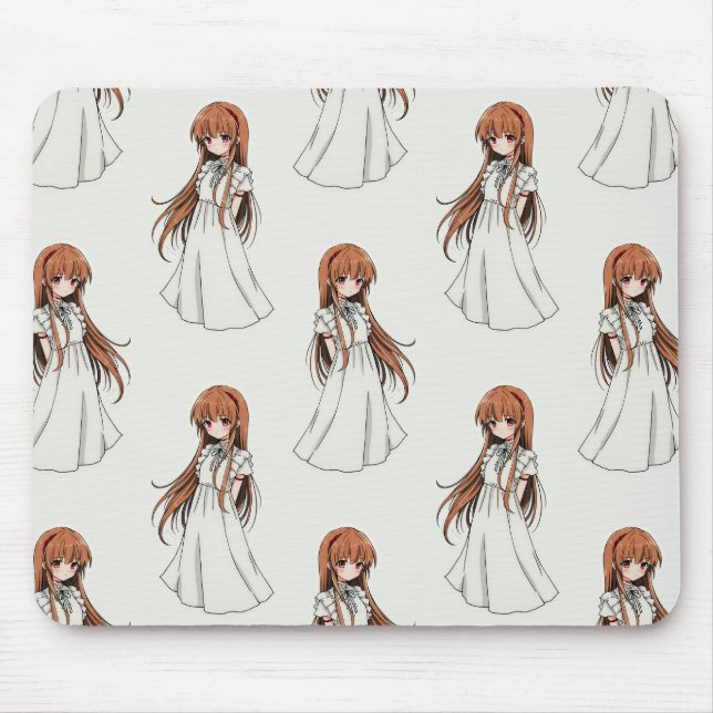 Anime Weeb Girl Manga Mönster Design Musmatta (Framsidan)