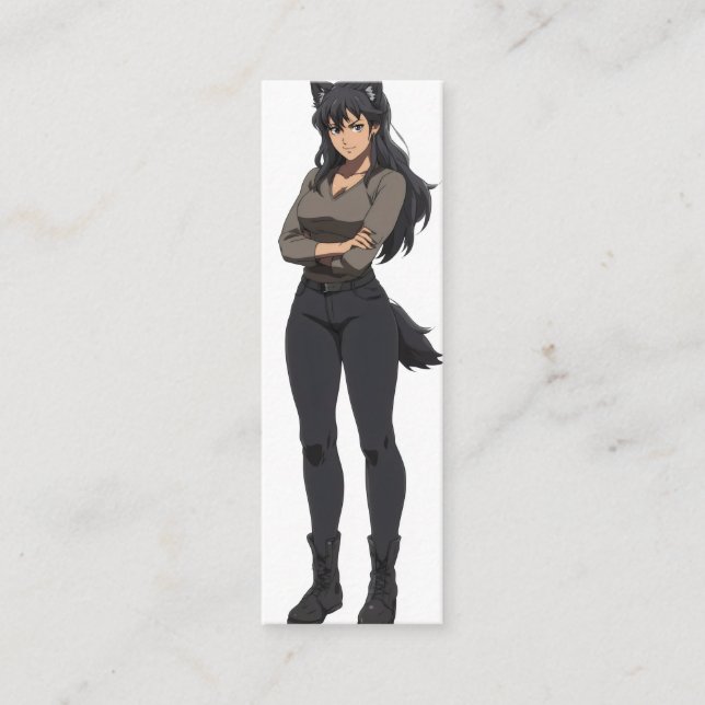 Anime WerevarWoman Mini Visitkort (Framsida)