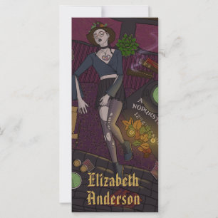 Anime Witch Black Rosa Tonåring Tecknad Bookmark f