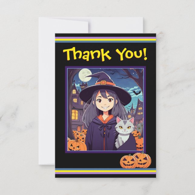 Anime Witch Tack Kort (Framsida)