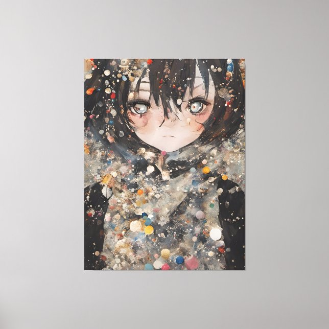 Anime Woman Collage Canvastryck (Framsida)