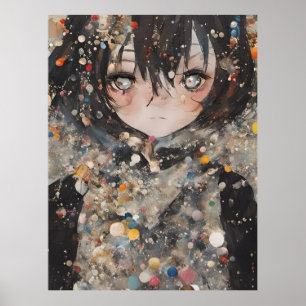 Anime Woman Collage Poster