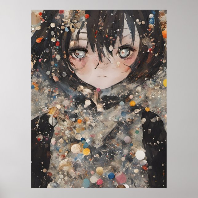 Anime Woman Collage Poster (Framsidan)