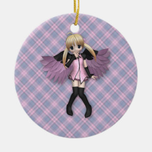 Animeängelprydnad Julgransprydnad Keramik