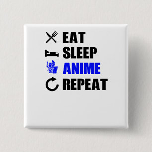 Animefläkten äter sömnAnimerepetition Knapp