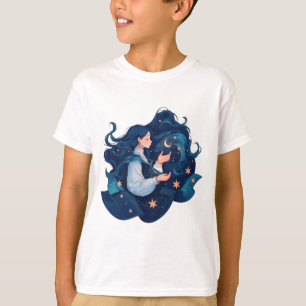 Animeflicka med stjärnor – Drömmar Kosmisk estetik T Shirt