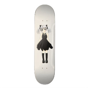 Animeflicka Old School Skateboard Bräda 21,6 Cm