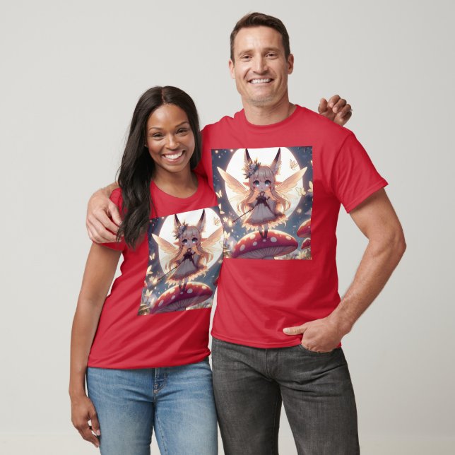 Animeflicka Pixie Hippie Måne Älva T Shirt (Unisex)