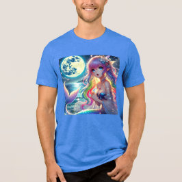 Animeflicka som sjunger månljus pixie regnbåge sjö t shirt
