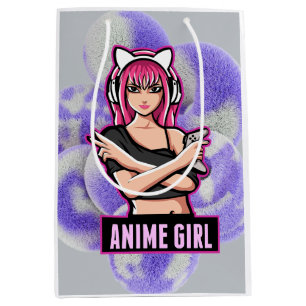Animeflicka Söt estetisk karaktärillustration