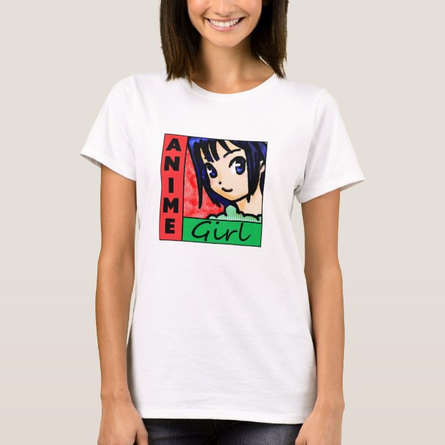 Animeflicka T Shirt (Framsida)