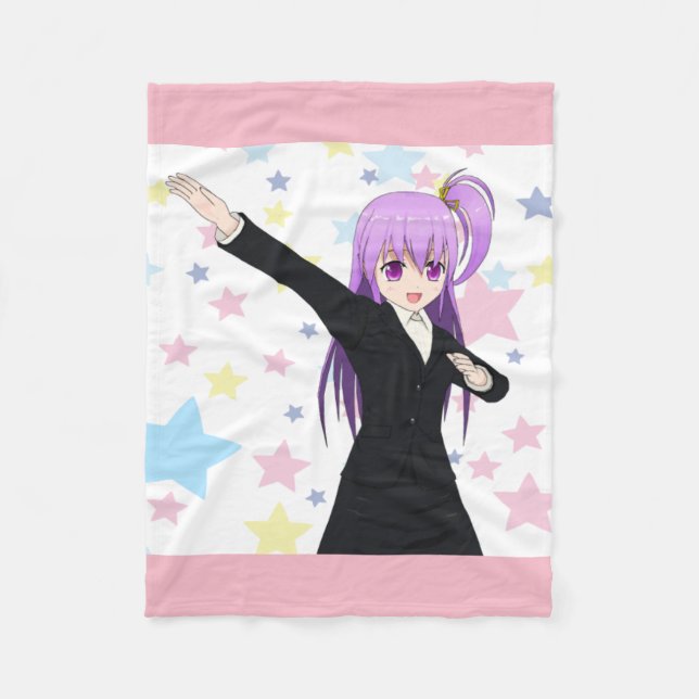 Animeflickarosor Fleecefilt (Framsidan)