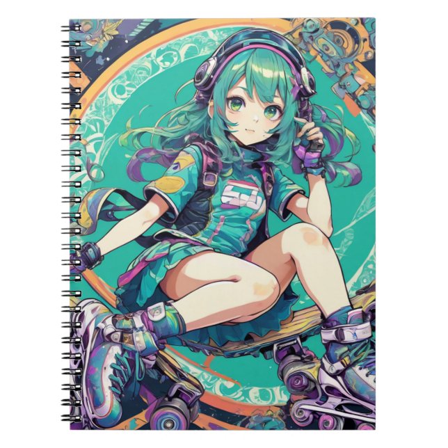 Animeflickskunst Anteckningsbok (Framsidan)