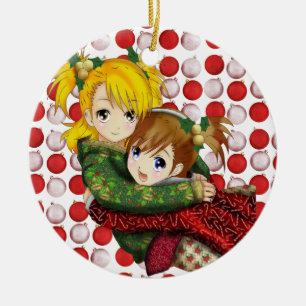 Animehelgdagkram Julgransprydnad Keramik