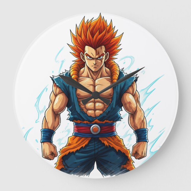 animehjälte otaku weeb dekal merch stor klocka (Framsida)
