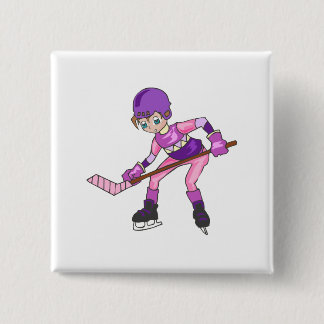 Animehockeyflicka Knapp