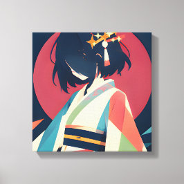 Animeinspirerad serie 1 Crimson Moon Canvastryck