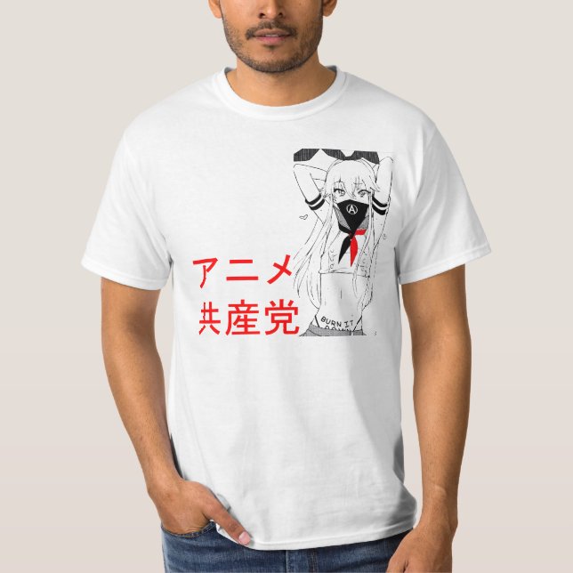 Animekommunistparti-/anarkistWaifu utslagsplats T Shirt (Framsida)