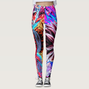 Animekonst Cartoon på anpassade tajta L Leggings
