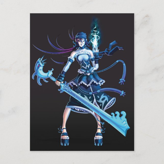 Animepiratflicka Vykort (Framsida)