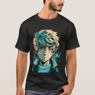Animepojke: Gult hår, rosa och gula ögon T Shirt