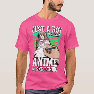 Animera bara en pojke som Kärlek anime och sketchi T Shirt
