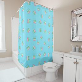 Animera Blue Pastel Dango Shower Curtain