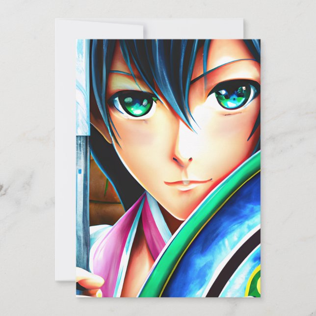 Animera det klassiska japanska Stil Inbjudningar (Framsida)