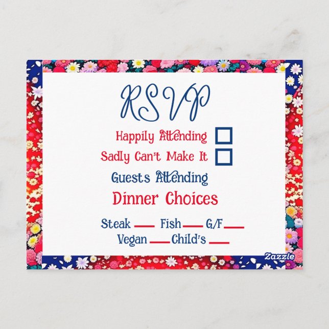 Animera ett par unika Bröllop OSA Vykort (Baksida)