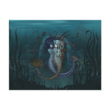 Animera fantasy Sjöjungfruars vycard