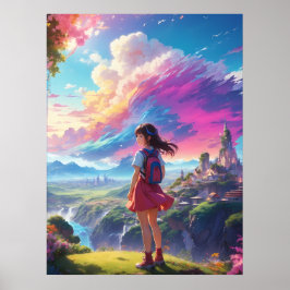 Animera flickvyer Vista Poster