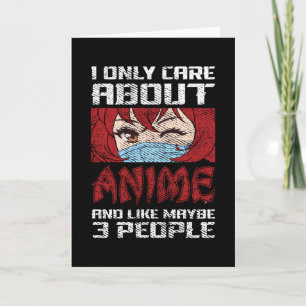 Animera offertdesign Jag bryr mig bara om Anime Kort