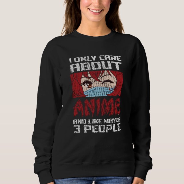 Animera offertdesign | Jag bryr mig bara om Anime T Shirt (Framsida)