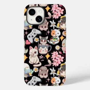 Animera överbelastning Cute Mönster Black BG