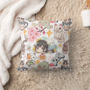 Animera överbelastning Cute Mönster Kudde