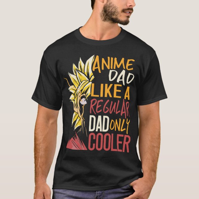 Animera Pappa som en vanlig Pappa-kylare Far D T Shirt (Framsida)