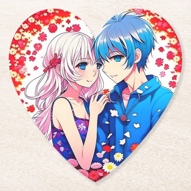 Animera par Unik Bröllop Underlägg Papper (Framsida)