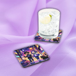 Animera spel par med katt | underlägg