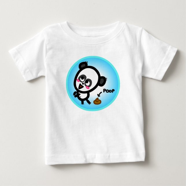 Animerad Baby - Panda Poop. T Shirt (Framsida)