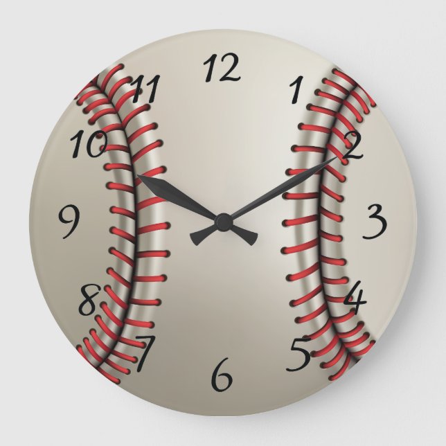 Animerad baseboll rund klocka (Framsida)