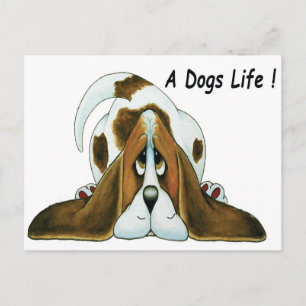 Animerad Basset Hound, En hunds liv Vykort