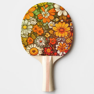 Animerad blomsterarrangemang pingisracket